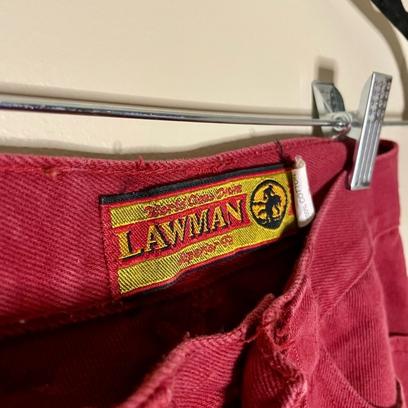 VTG Cherry Red Straight Leg Denim - Picture 9 of 11